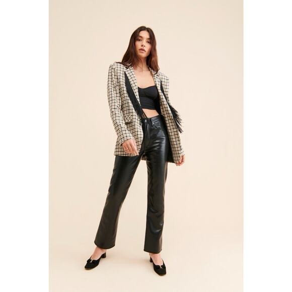 Sister Jane Blazer Anthropologie Fringe Double Breasted Jacket Size M - Picture 4 of 11